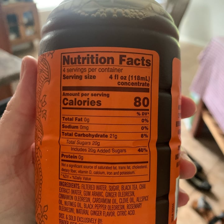 review photo of Trader Joe's Spiced Chai Black Tea Concentrate shared by @nikkidavisarmstrong on 27 May 2022 - review