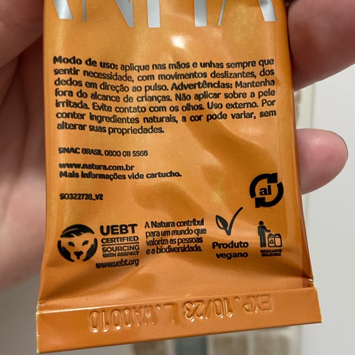 review photo of Natura Polpa Hidratante para as Mãos Castanha shared by @gagianini on 04 May 2022 - review