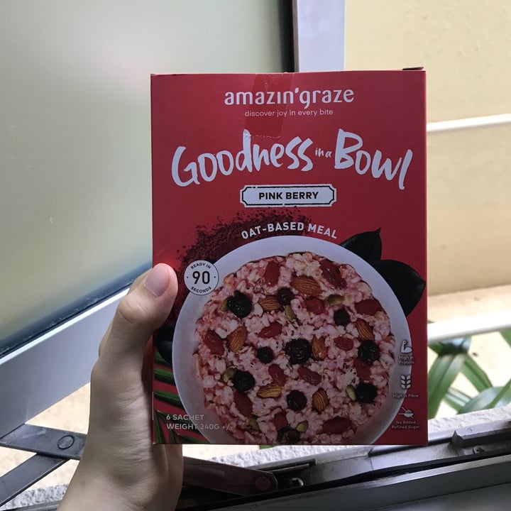 photo of Amazin' graze Pink Berry Goodness In A Bowl shared by @applepancakes on  14 May 2020 - review