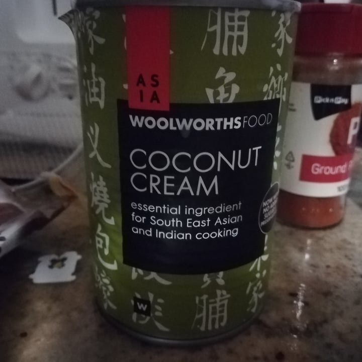 photo of Woolworths Food Coconut cream shared by @cogitoergovegan on  15 Aug 2020 - review