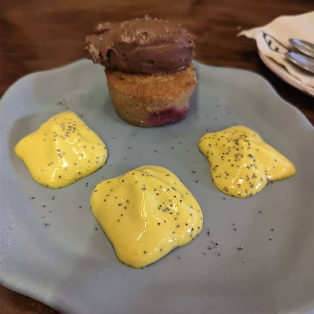 Foto do prato “Bizcocho de frambuesa”