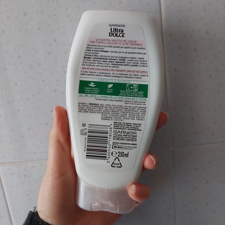 photo of Garnier Balsamo Delicato Ipoallergenico Delicatezza d'Avena shared by @noemiso on  12 Apr 2022 - review