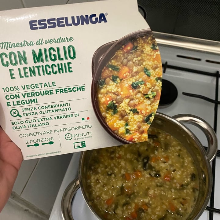 photo of  Esselunga Zuppa di verdure con miglio e lenticchie shared by @alisanni on  08 Apr 2022 - review