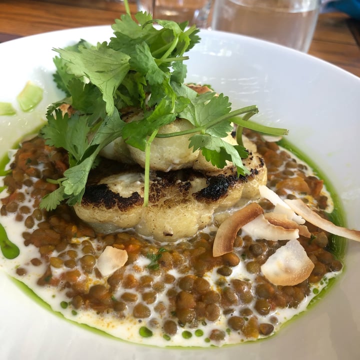photo of Longridge Restaurant Cauliflower steak with lentils shared by @heidsm on  08 Jan 2022 - review