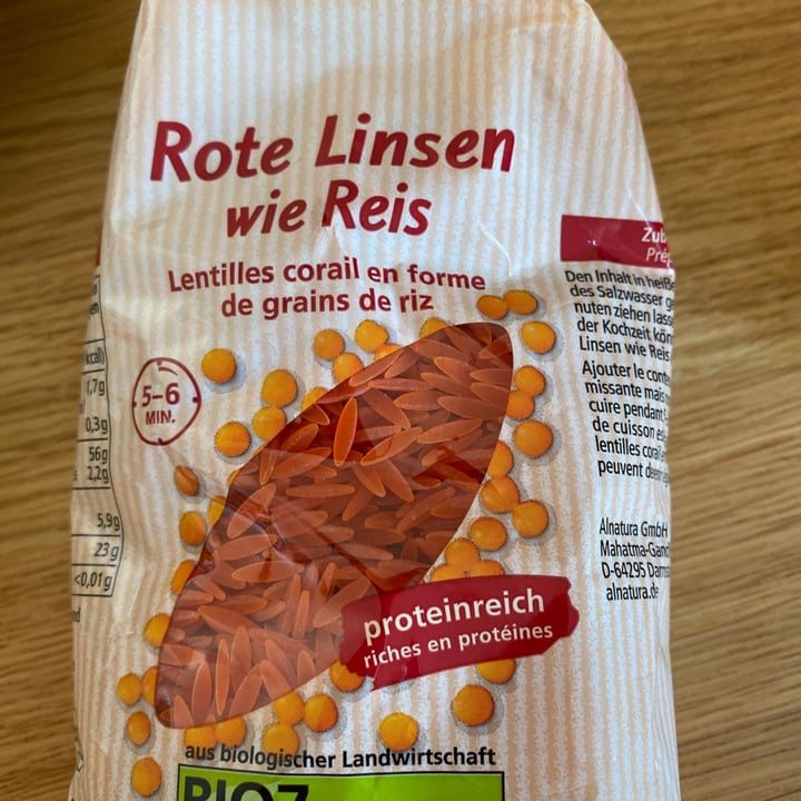 photo of Alnatura Rote Linsen wie Reis shared by @ischmi on  23 Jul 2020 - review