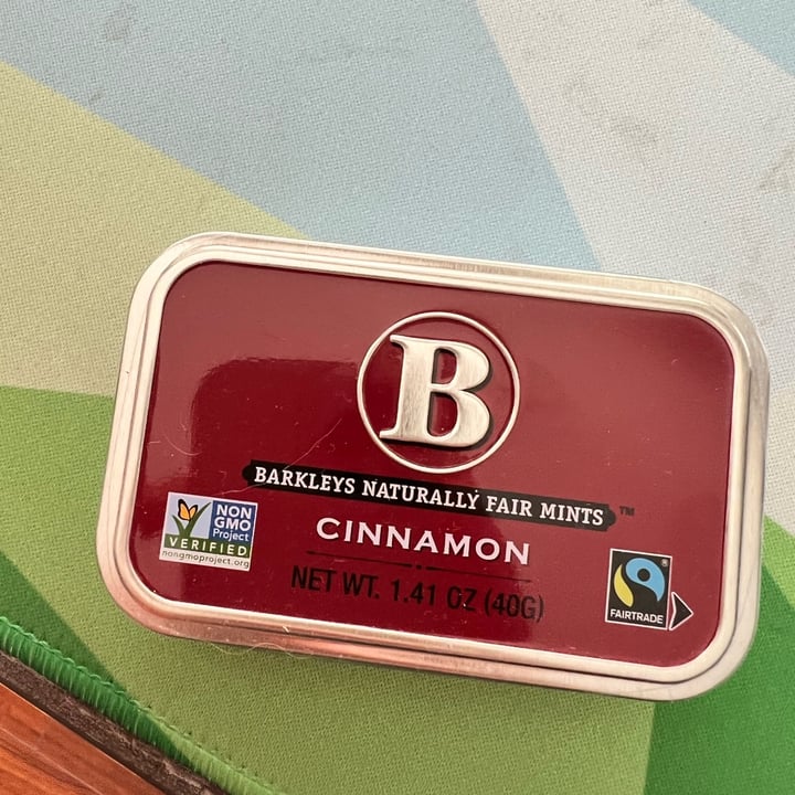 photo of Barkley’s Naturally Fair Mints Cinnamon Mints shared by @veganmika on  26 Feb 2022 - review