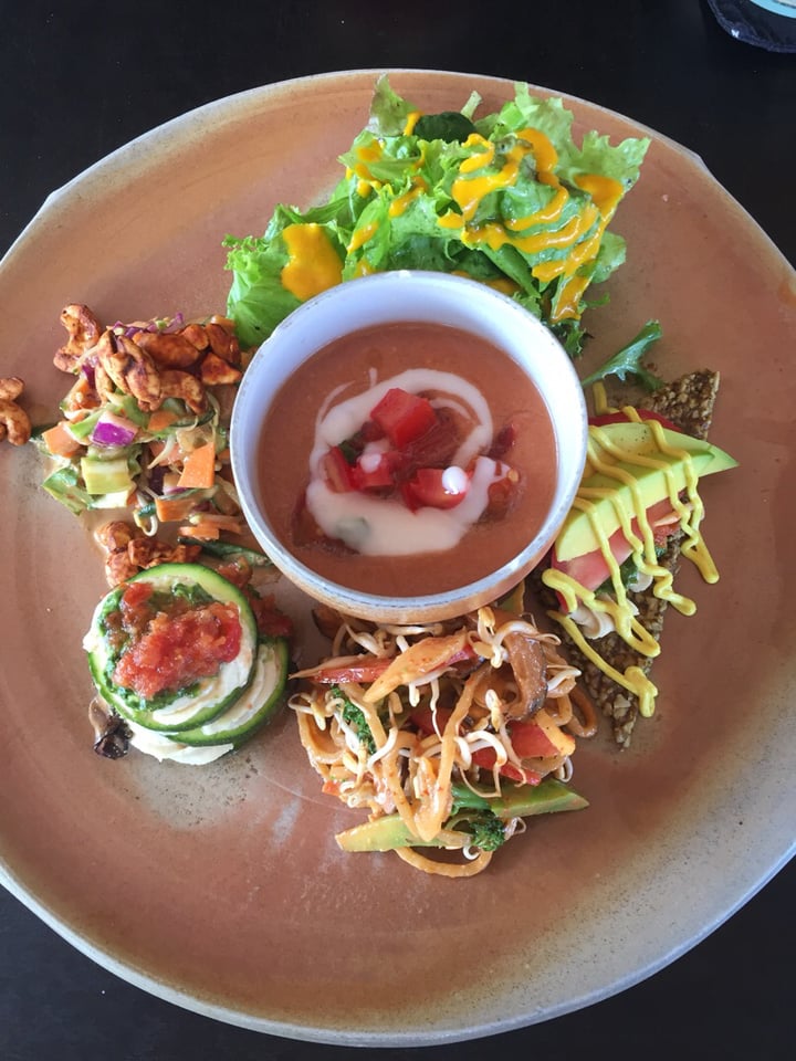 review photo of Moksa Plant-based Restaurant & Permaculture Garden Chefs Sampler shared by @adiamond on 15 Oct 2018 - review