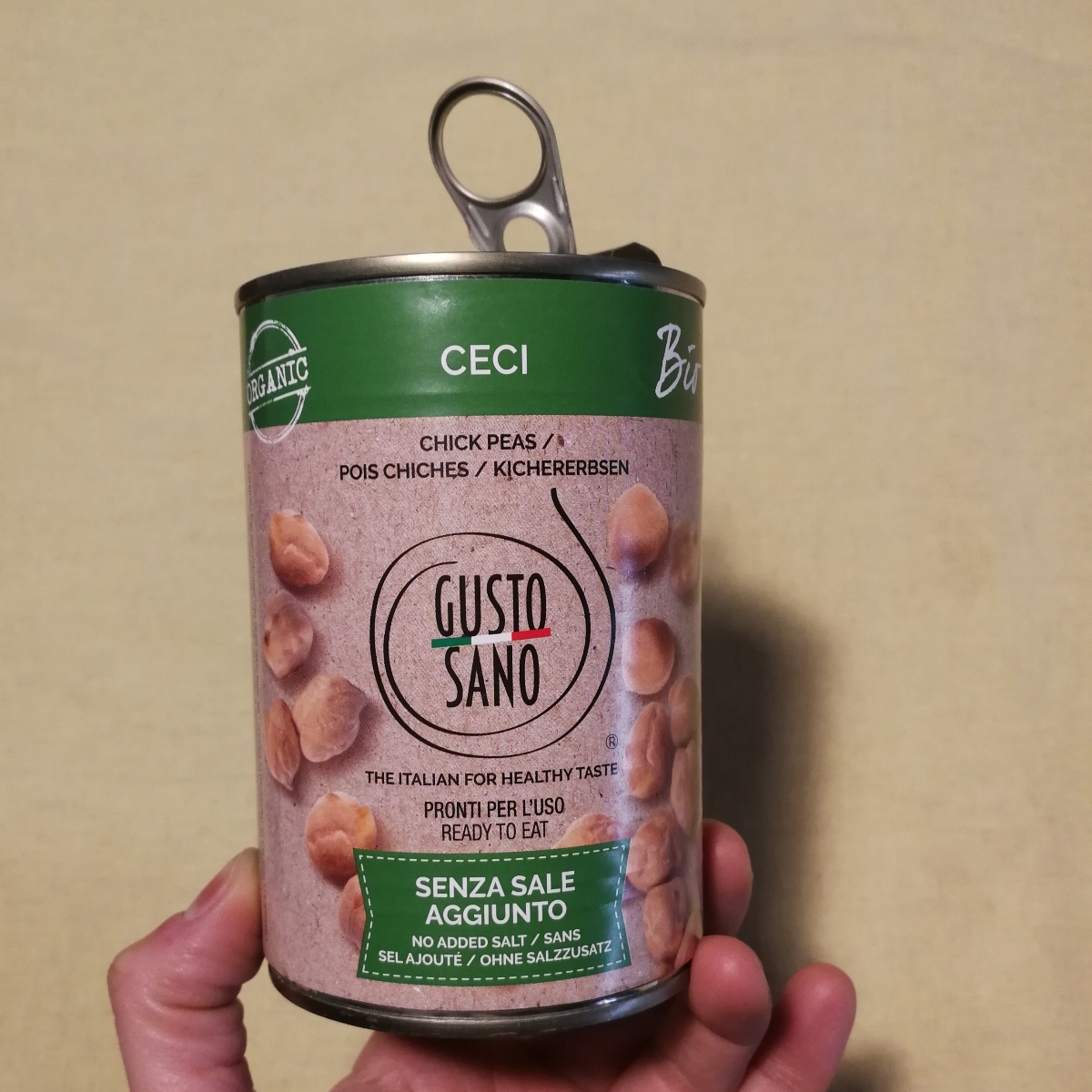 GUSTO SANO – CECI BIO 100% ITALIANI GIA' PRONTI - Senza Sale Aggiunto – Ceci  in scatola lessati