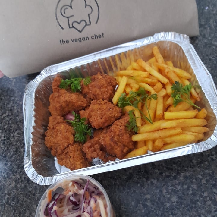 photo of The Vegan Chef Midrand Southern Fried Chicken, chips and coleslaw shared by @ang-ella on  09 Dec 2020 - review
