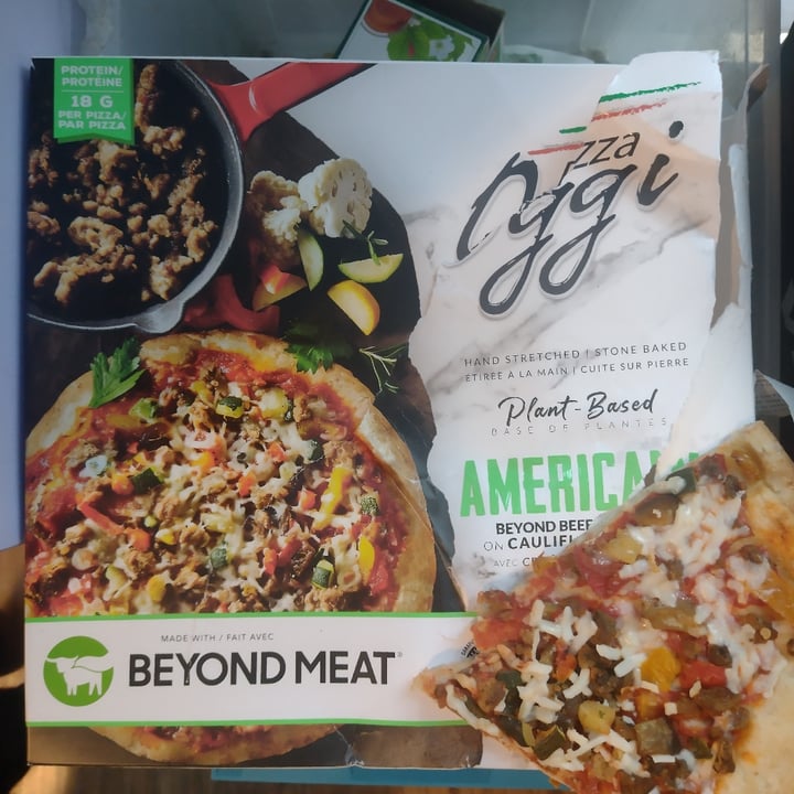 photo of Beyond Meat pizza oggi americana shared by @barber on  31 Dec 2021 - review