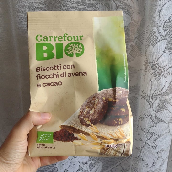 photo of Carrefour Bio Biscotti Con Fiocchi Di Avena E Cacao shared by @dratini on  17 Sep 2022 - review