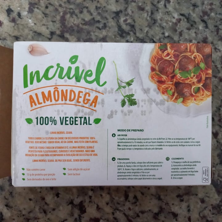 review photo of Incrível - Seara almondega shared by @myrella on 27 Aug 2022 - review