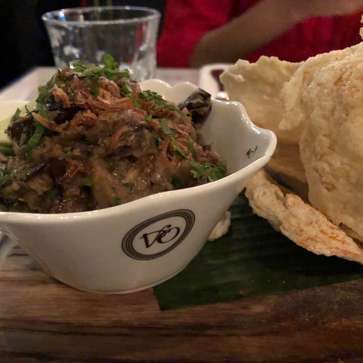 photo of Violet Oon Satay Bar & Grill Eggplant Goreng Dip with Emping Cracker shared by @soniamariakarnail on  28 Mar 2021 - review