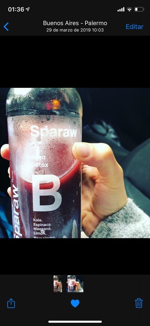 photo of Sparaw Jugo detox B shared by @fersoria on  19 Jan 2020 - review