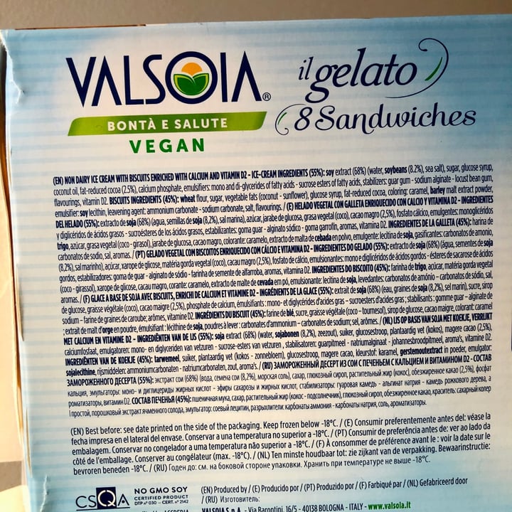 photo of Valsoia Soya Ice Cream Sandwiches shared by @pbsofia on  30 Apr 2021 - review