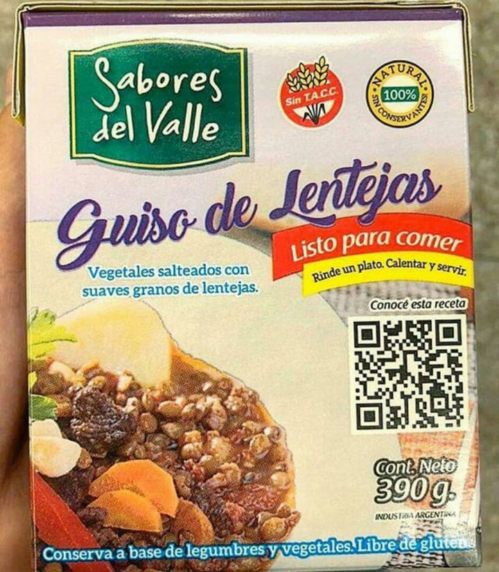 photo of Sabores del Valle Guiso de Lentejas shared by @lourdesconza on  27 Mar 2020 - review