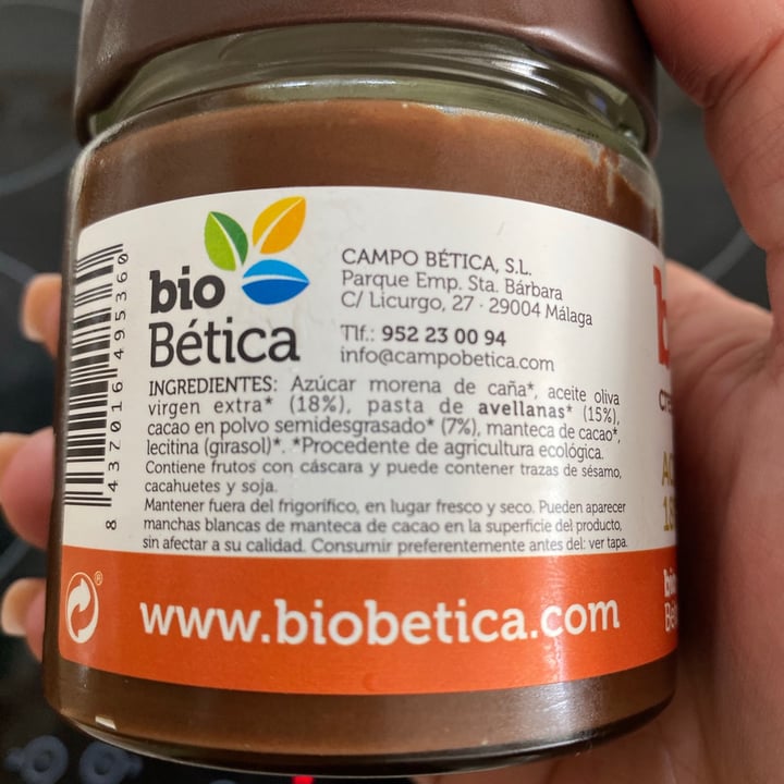 photo of Biobetica Crema De Cacao Y Avellanas shared by @cauliflower on  13 Mar 2021 - review