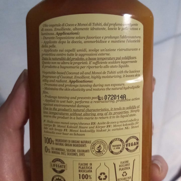 review photo of L'Erboristica Di Athena's Dal 1969 Olio Di Cocco & Monoï shared by @cristinabv on 03 Mar 2022 - review