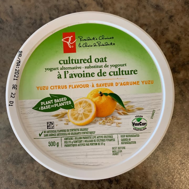 photo of President's Choice Cultured Oat Yuzu Citrus Flavour shared by @louisg on  26 Sep 2021 - review