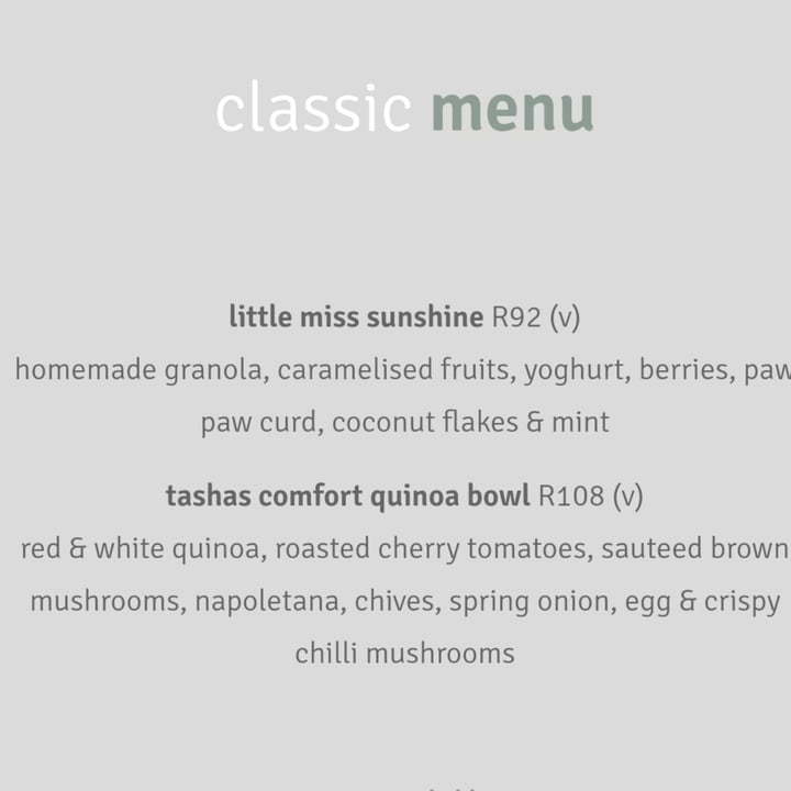 photo of tashas Tashas Comfort Quinoa Bowl shared by @anxietea on  15 May 2022 - review