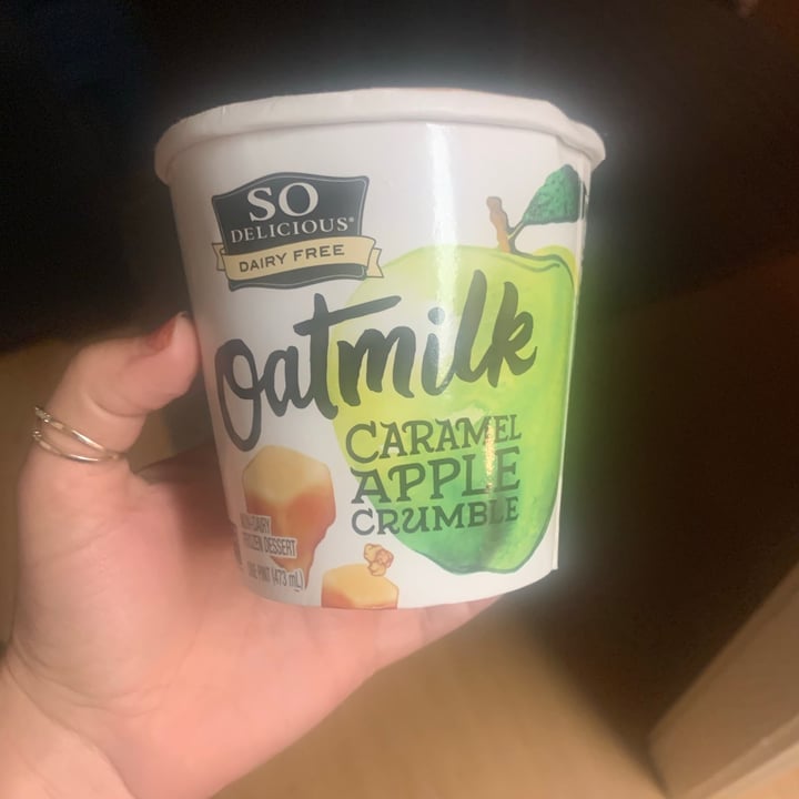 photo of So Delicious Dairy Free Oatmilk Caramel Apple Crumble Ice Cream shared by @christajosie86 on  19 Jul 2020 - review