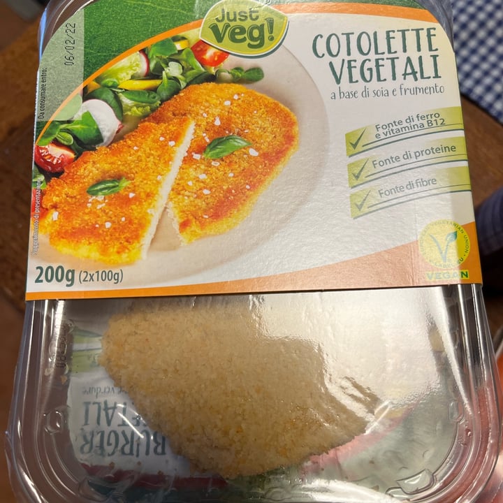 photo of Just Veg! (ALDI Italy) Cotolette vegetali shared by @valeriamaselli on  18 Jan 2022 - review