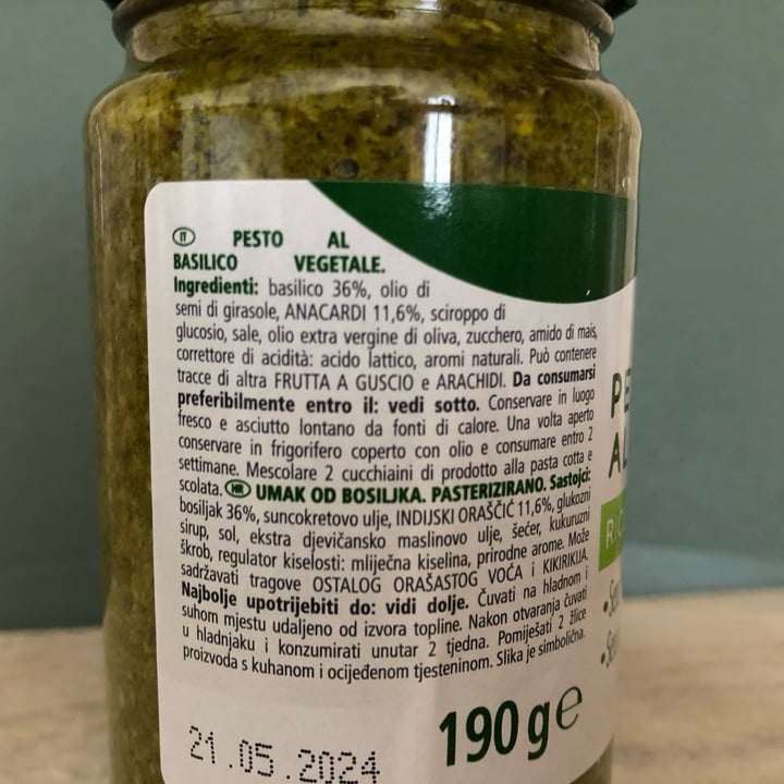 photo of Fior di Natura pesto al basilico shared by @soulveg on  05 Oct 2022 - review