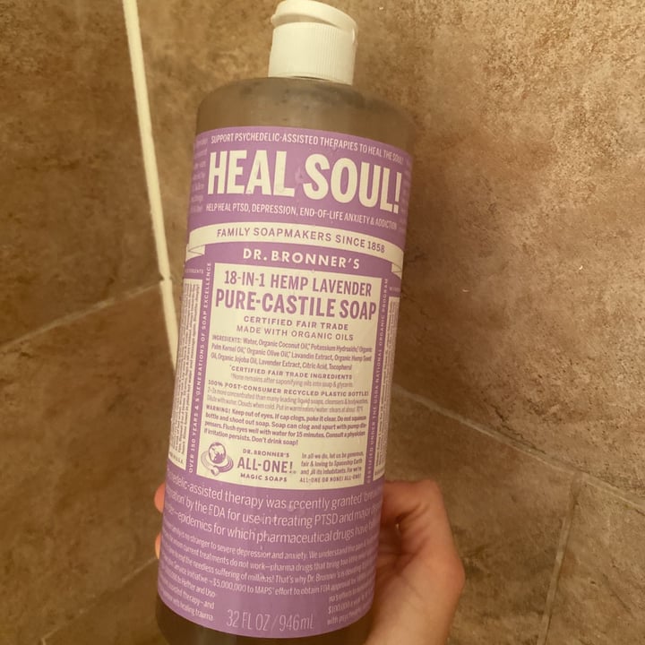 photo of Dr. Bronner's 18-IN-1 Hemp Lavender Pure Castile Soap shared by @oznur on  28 Apr 2021 - review