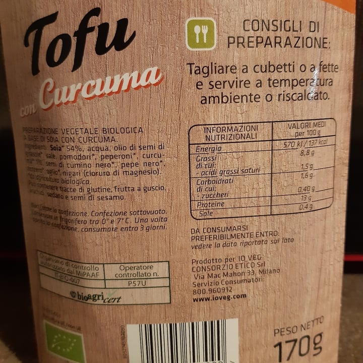 photo of ioVEG Tofu Con Curcuma shared by @misswl73 on  27 Jun 2022 - review
