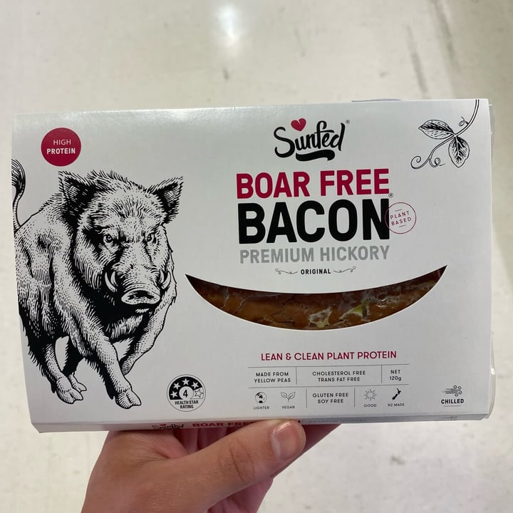 photo of Sunfed Sunfed® Boar Free Bacon™ Premium Hickory shared by @earthling-joel on  11 Oct 2021 - review