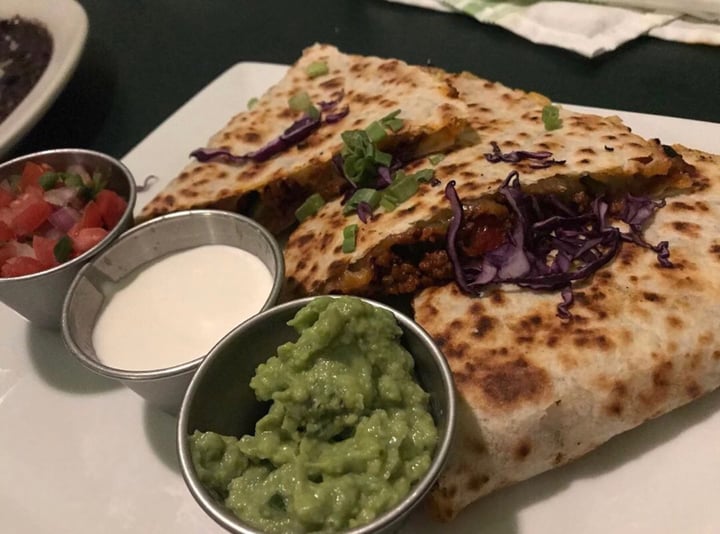 photo of Luna Verde Vegan Mexican Restaurant Quesadilla shared by @kat13 on  07 Apr 2020 - review