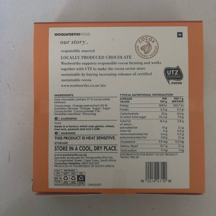 photo of Woolworths Food Dark Chocolate Glacé Orange Peel shared by @ellaaaa on  17 Dec 2021 - review