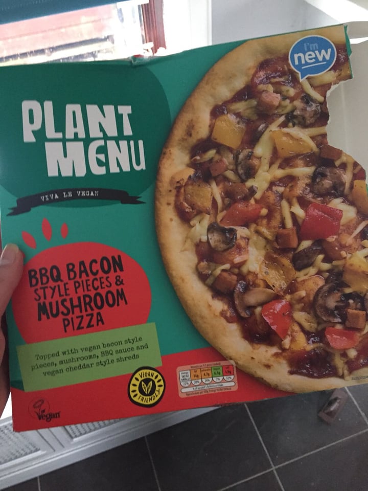 photo of Plant Menu BBQ Bacon Style Pieces & Mushroom Pizza shared by @peanut79 on  16 Mar 2020 - review