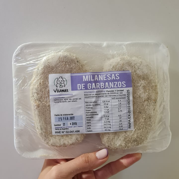 review photo of Veganuel Milanesa De Garbanzo shared by @camivaleria on 18 Mar 2022 - review