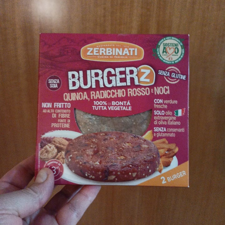 photo of Zerbinati Burger Quinoa, Radicchio Rosso E Noci shared by @marinasacco on  15 Jan 2022 - review