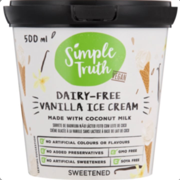 photo of Simple Truth Dairy free Vanilla Ice Cream shared by @ceciliassociety on  08 Jun 2022 - review