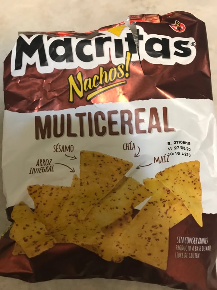 photo of Macritas Nachos Multicereal shared by @esteficasotti on  13 Nov 2019 - review