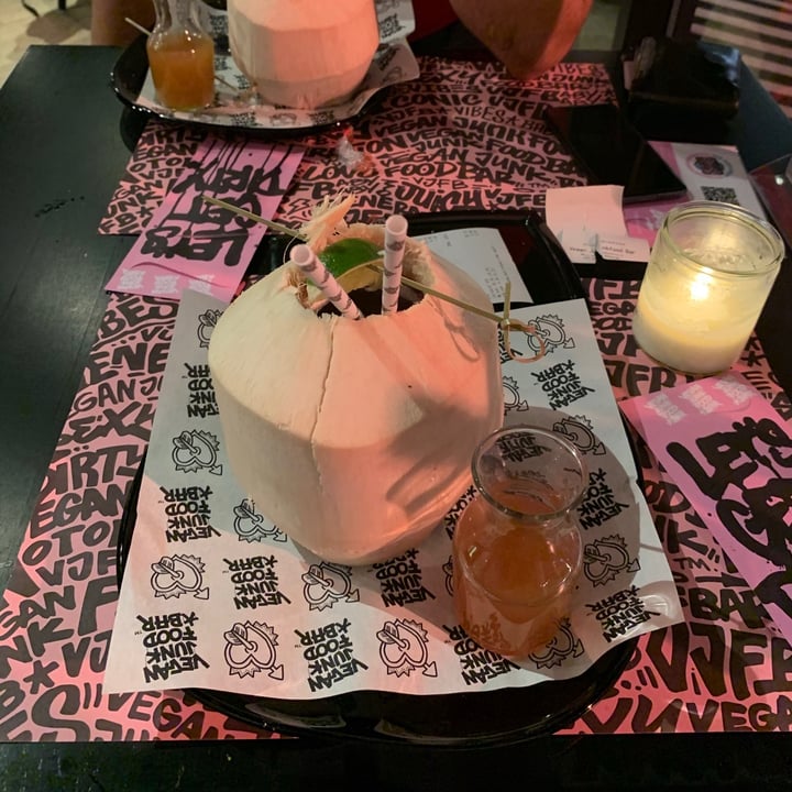 photo of Vegan Junk Food Bar Coconut cocktail shared by @fionaomi on  18 Sep 2020 - review