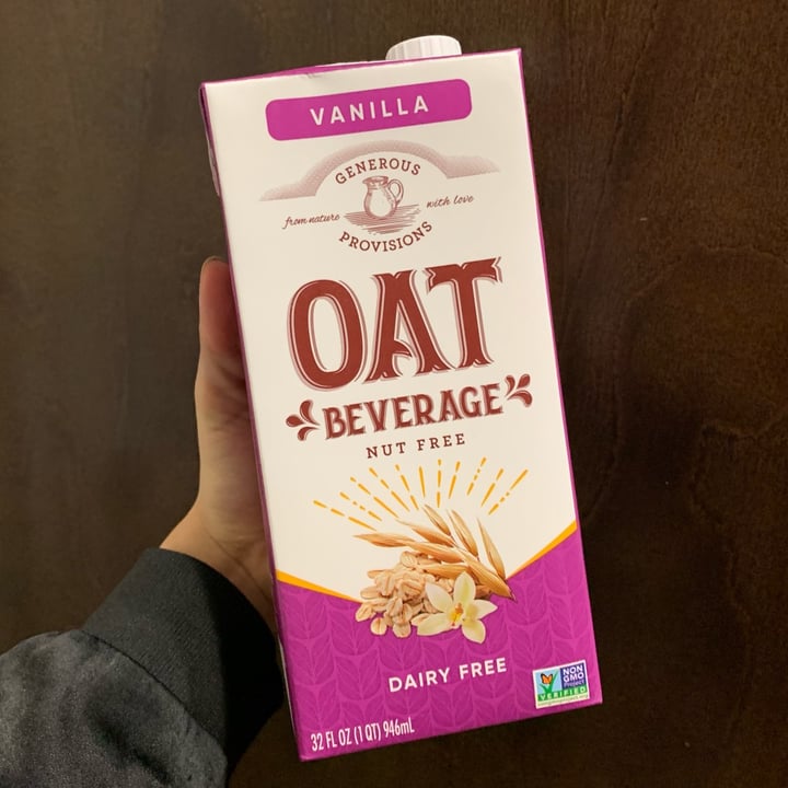 photo of Generous Provisions Oat Beverage Vanilla shared by @celinaserenity on  20 Oct 2021 - review