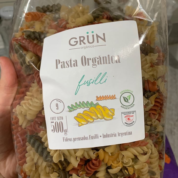 photo of Grün Orgánico Pasta Orgánica Fusilli shared by @nataliafiasconaro on  09 Oct 2020 - review