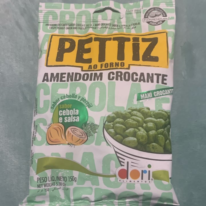 photo of Pettiz Pettiz Amendoim Crocante Sabor Cebolla y Salsa shared by @janaesteves on  25 Apr 2022 - review