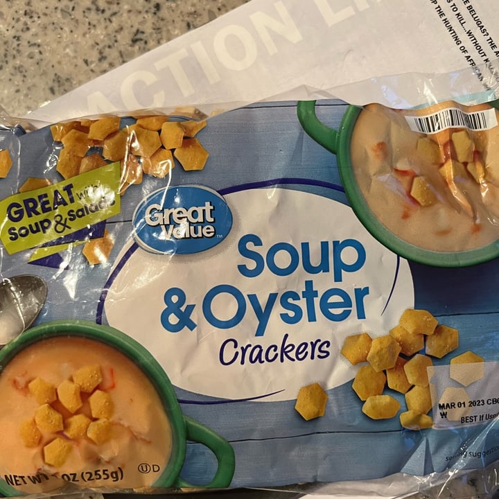 photo of Great Value  Soup and Oyster Crackers shared by @tatanka05 on  30 Sep 2022 - review