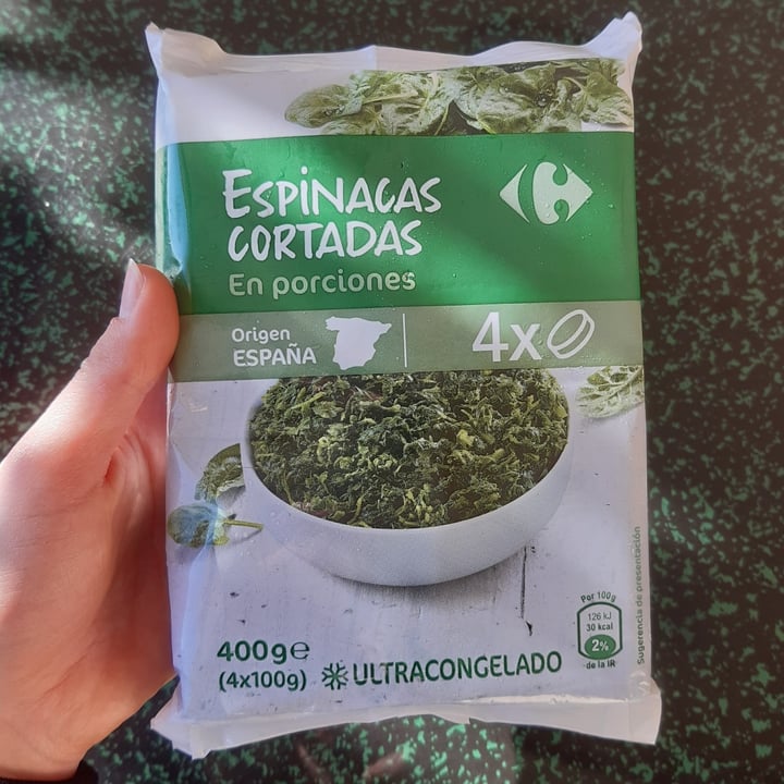 photo of Carrefour Espinacas troceadas shared by @criisfdez on  18 Dec 2021 - review