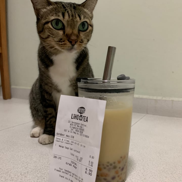 review photo of Liho Mango sago oat mylk bubble tea shared by @tigerdon on 24 Oct 2020 - review