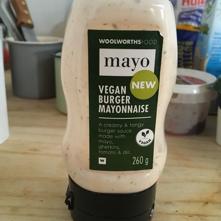 photo of Woolworths Food Vegan Burger Mayonnaise shared by @sophielr on  13 May 2020 - review