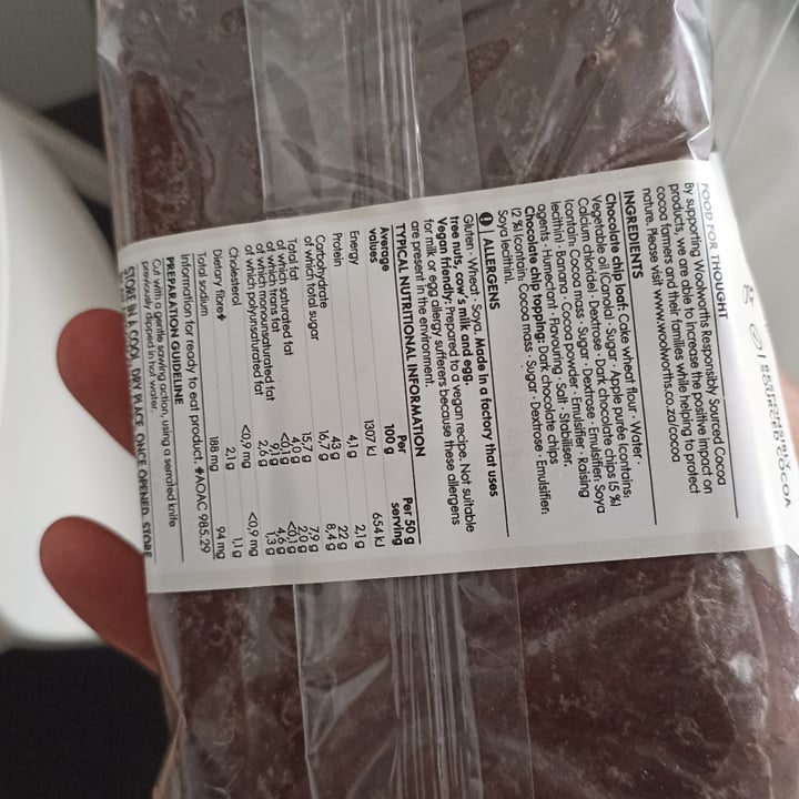 photo of Woolworths Food Chocolate Chip Loaf shared by @fitnish on  15 Oct 2022 - review