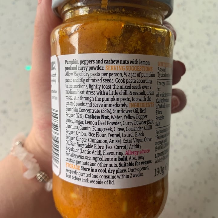 photo of Wicked Orange Pumpkin Pesto shared by @vegneve on  18 Jun 2020 - review