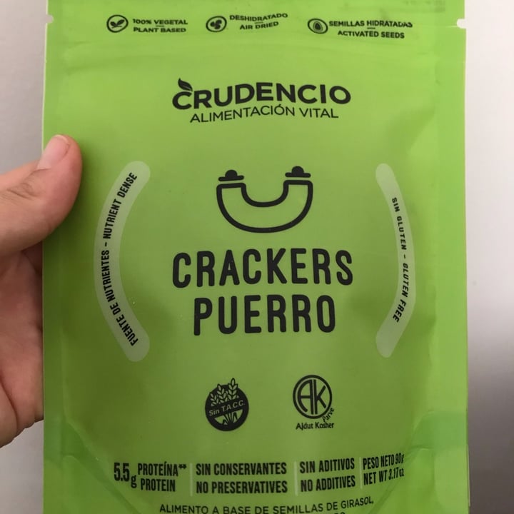 photo of Crudencio Crackers de puerro shared by @esteficasotti on  02 Jan 2022 - review