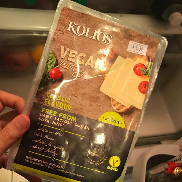 photo of Kolios Vegan Fasting cheese slices shared by @oladyjo on  08 Oct 2020 - review