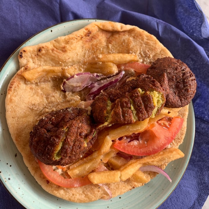 review photo of The Real Greek - Bournemouth Vegan souvlaki Wrap and Aegean Slaw shared by @suefletcher on 24 Jun 2022 - review